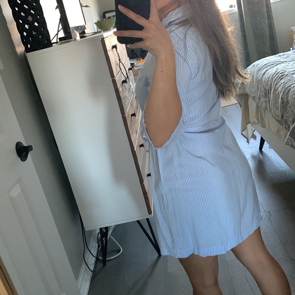 H&M Button Up Dress - Blue and White Stripe in size 2 - Picture 8 of 8